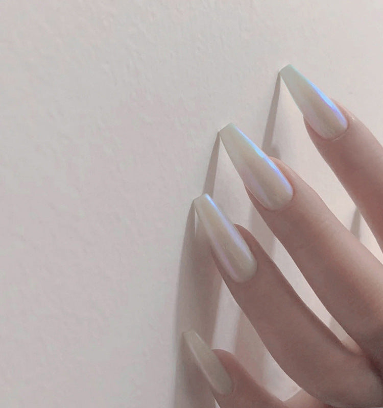 Long Ballet Nails With Flat And Pointed Water Droplets Long Ballet Nails With Flat And Pointed Water Droplets